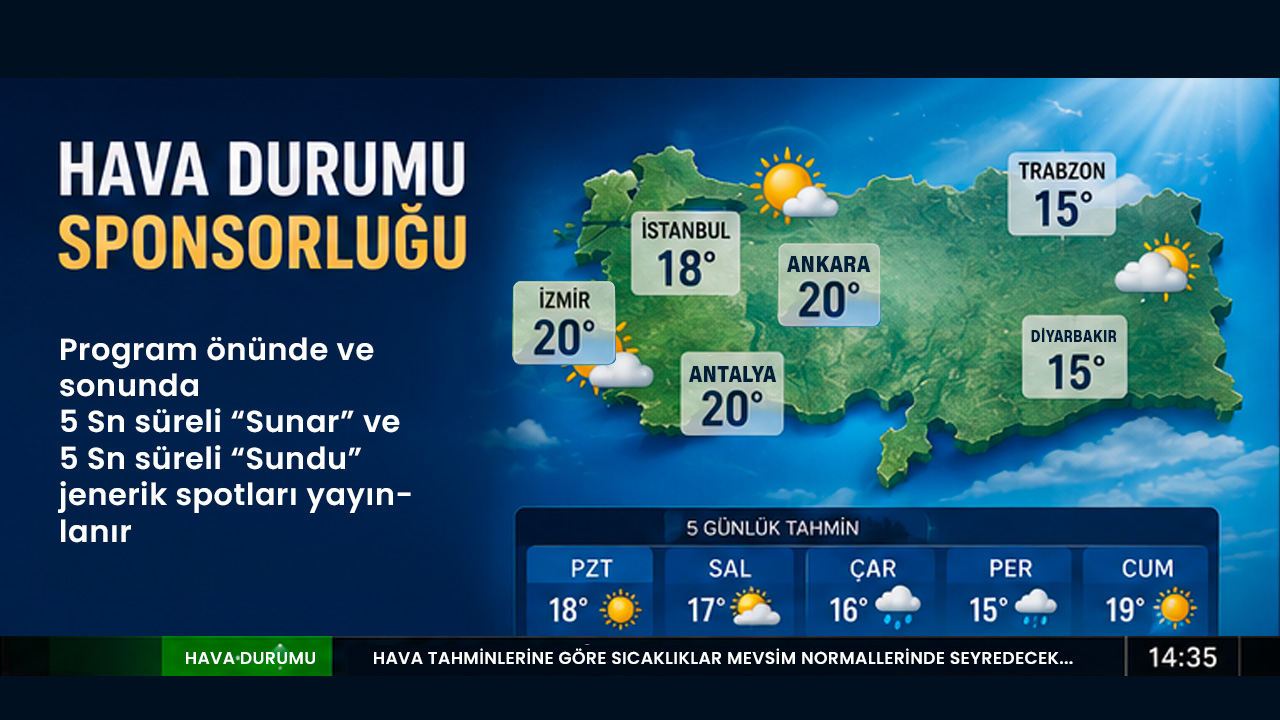 Haber Kanallarında Ana Sponsorluk Uygulamaları 1